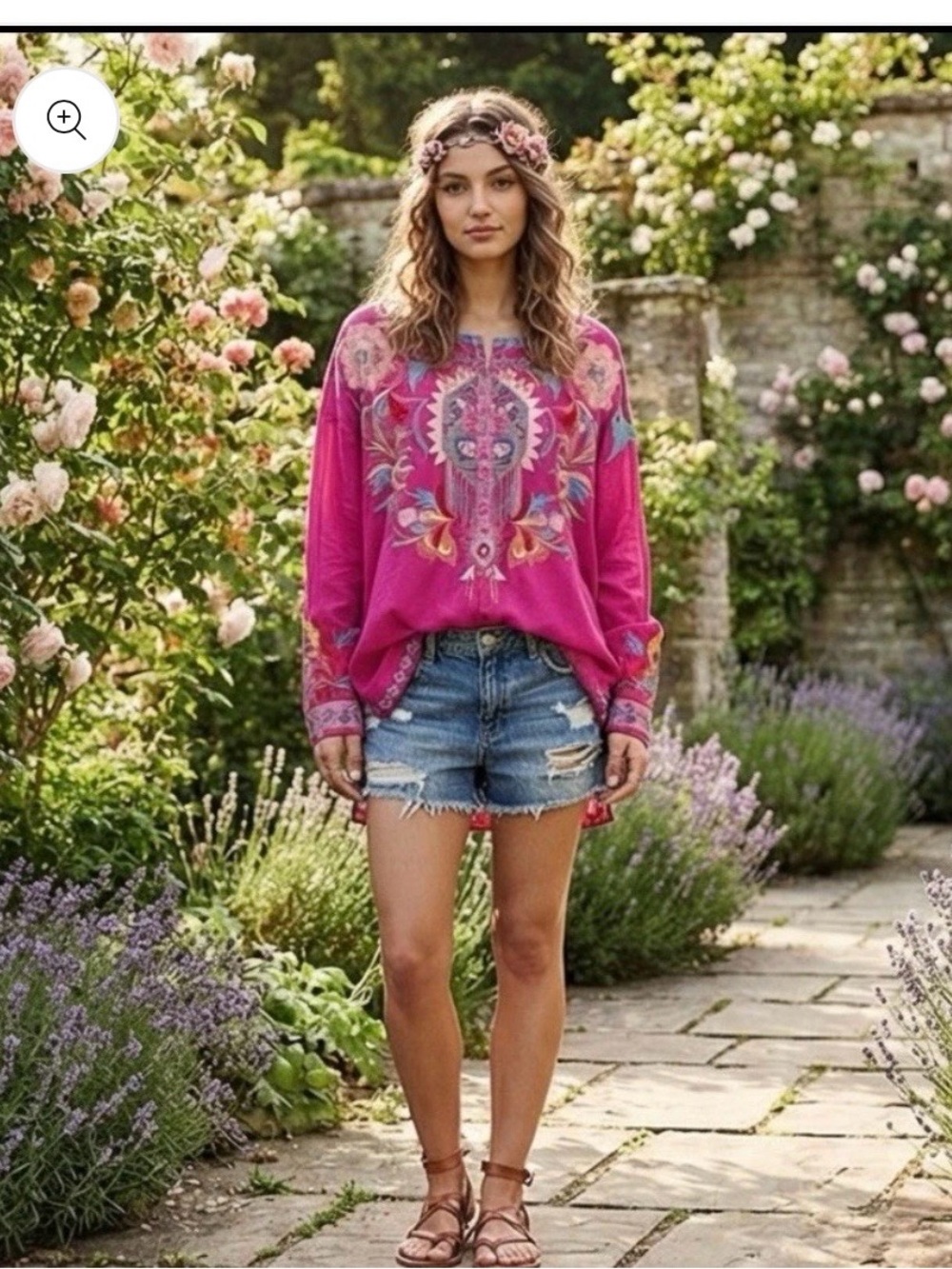 Johnny Was Blouse Tunic Top